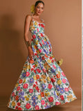 Show Me Your Mumu Dress Juliet Maxi Dress Floral White Multi Nwt