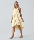 Halara Breezeful RacerPocket High Low Flowy Midi Quick Dry Casual