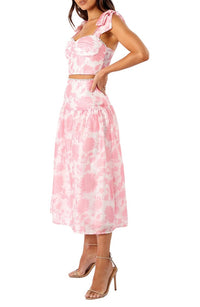 Elle Floral Top & Midi Skirt Set (Women)