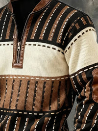 Archer – Retro Contrast Half-Zip Sweatshirt