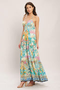 Capri Sail Away Woven Maxi Dress Ivory Multi