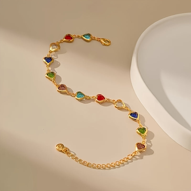 Clarah – Heart Charm Bracelet
