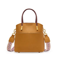 Grained Leather Bucket Bag with Double Handle - Emilia