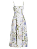 Dress New, Katarin Linen A Line Midi Dress In Serenity Sz 10 #Md1576