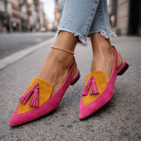 Fabienne - Suede Tassel Strap Sandals