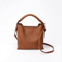Structured Leather Bucket Bag