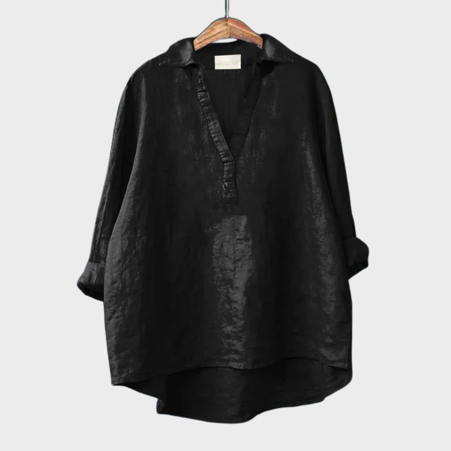 Galatea - Elegant Linen Summer Blouse