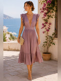 Stillwater Dress Stillwater The Jessie Midi Dress Plunging Neckline