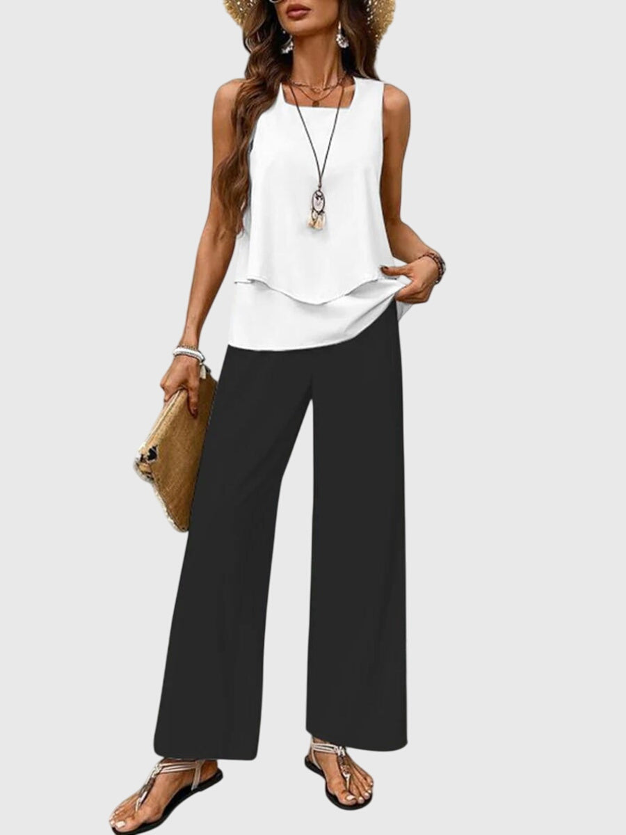 Brenda | Elegant 2-Piece Summer Set Black