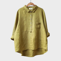 Zinnia - Elegant Linen Summer Blouse