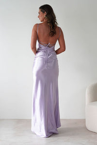 Celinee Satin Maxi Gown Lilac