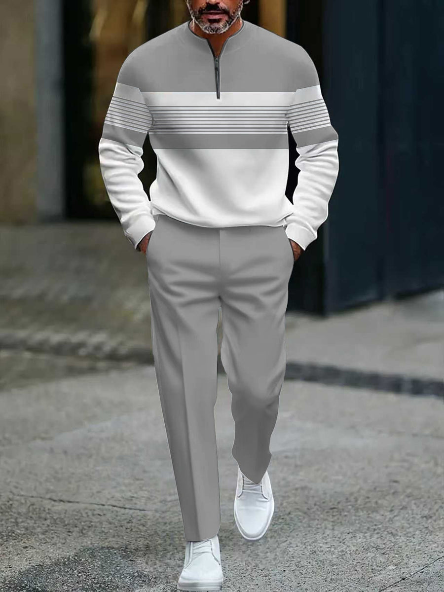 Alfred – Graphic Print Sweater and Trousers Set