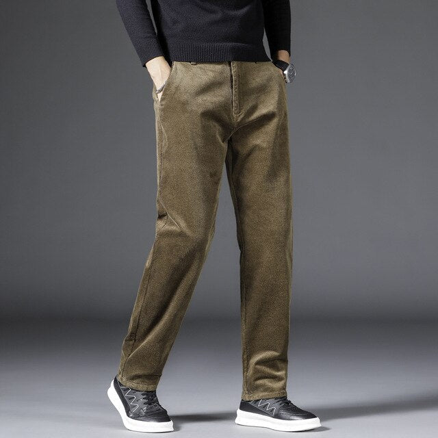 Jacob | Medium Waist Corduroy. Brown