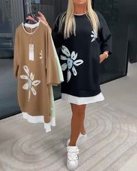 Celandine - Casual Cotton Knee-Length Dress