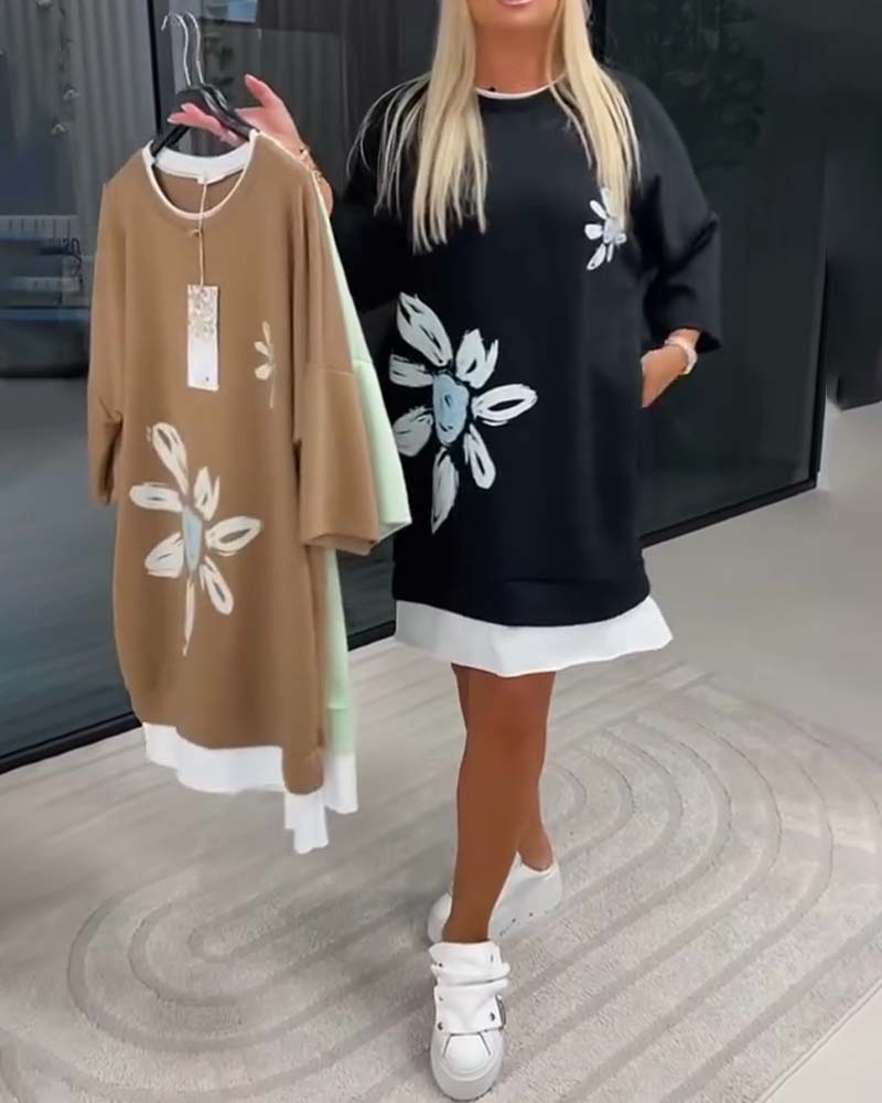 Celandine - Casual Cotton Knee-Length Dress