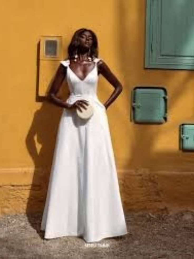 Andrea Iyamah Dress Andrea Iyamah Vola Maxi Dress White Medium M Nwt