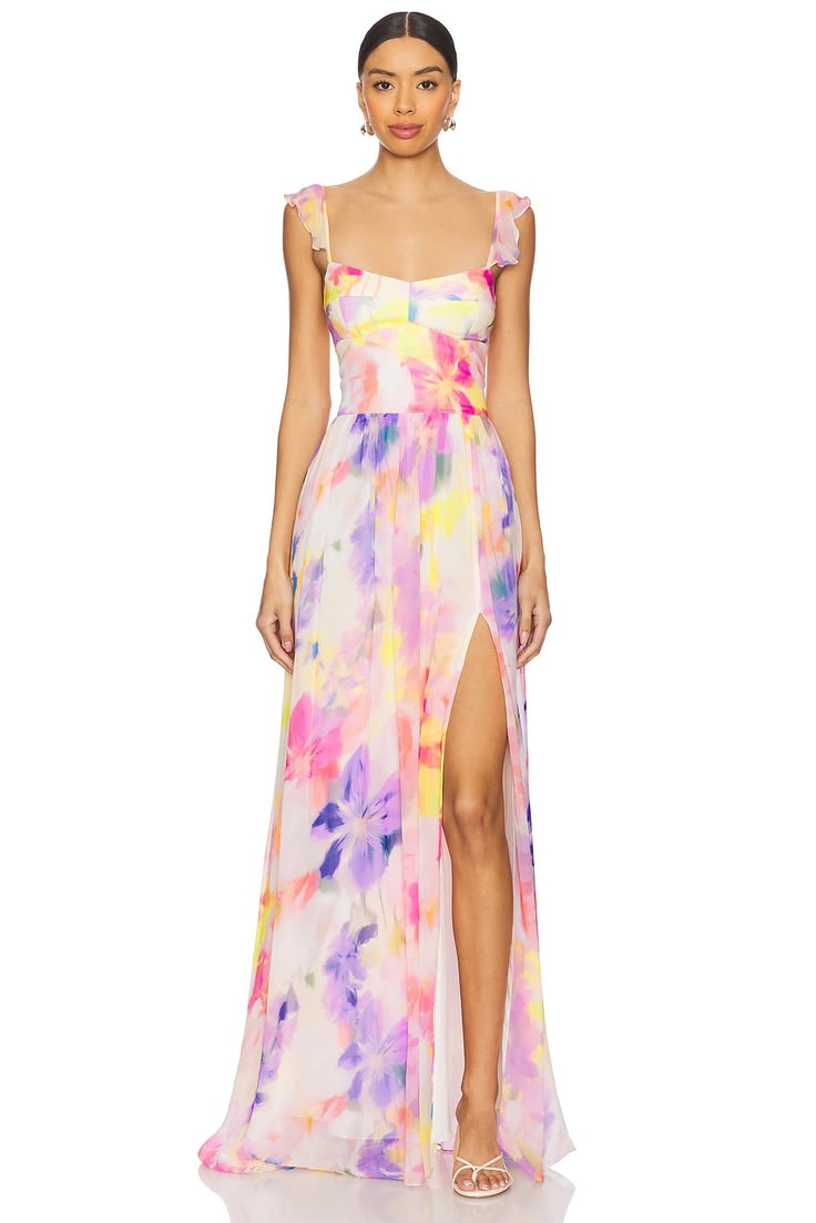 Amanda Uprichard Terrassa Maxi In Layla Print From .com Dress