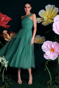 Cece Pleated Organza Dress