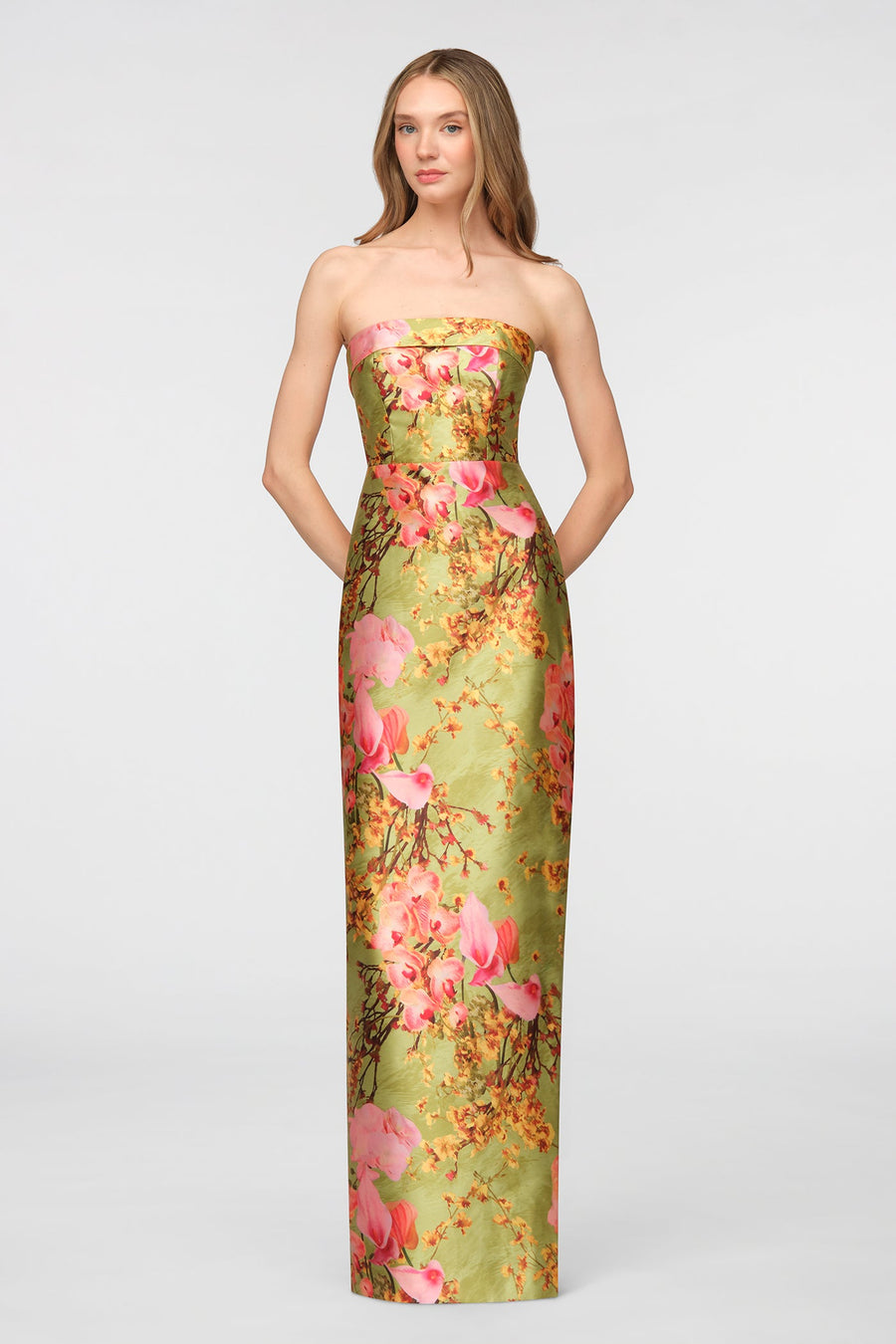 Cleo Strapless Column Gown