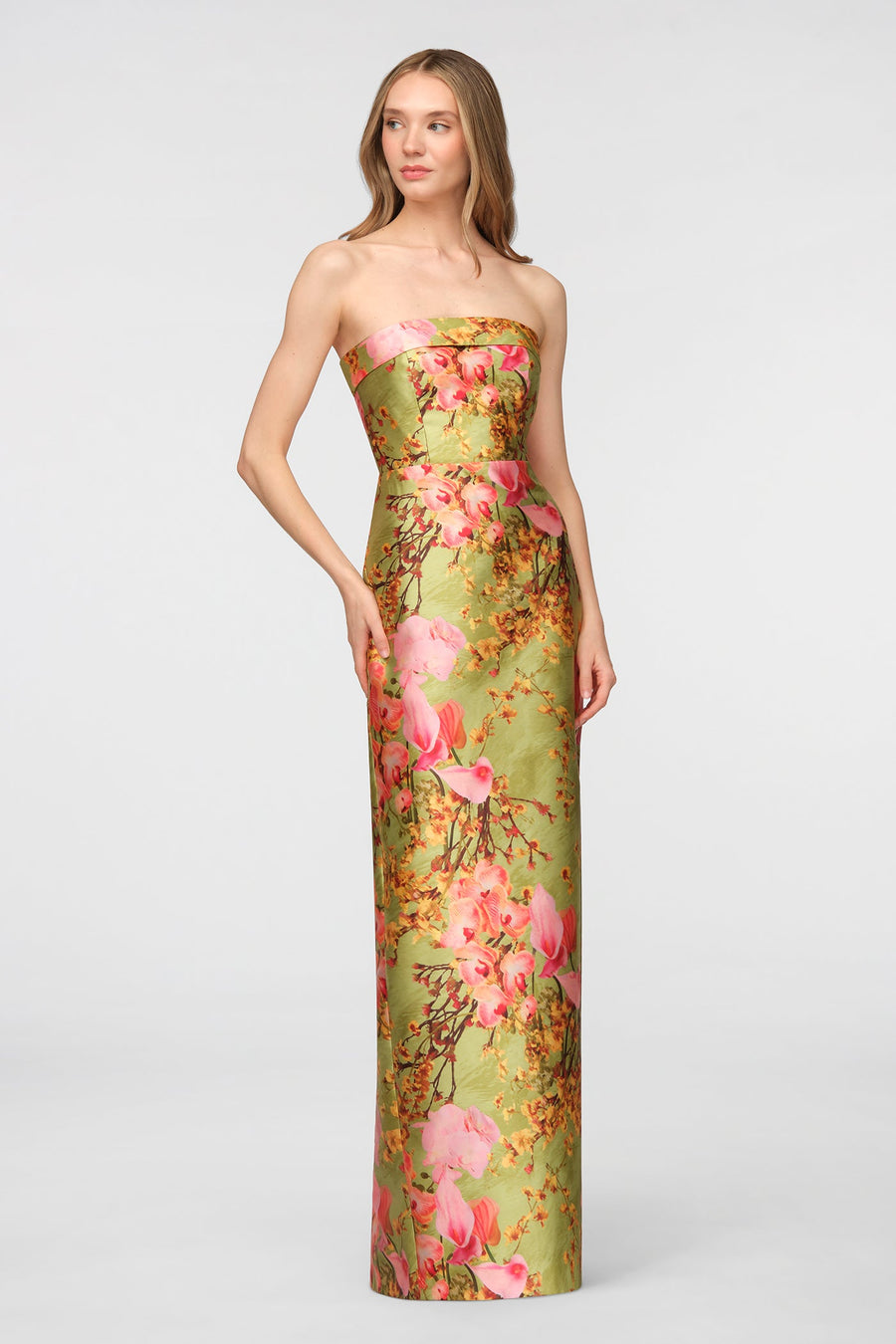 Cleo Strapless Column Gown