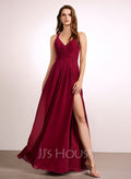 Alicea A Line Chiffon Bridesmaid Dress JJ's House