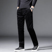 Jacob | Medium Waist Corduroy. Black