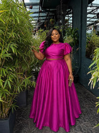 Plus Size Maxi Skirt And Top Set For women,Plus Size Birthday Outfit,