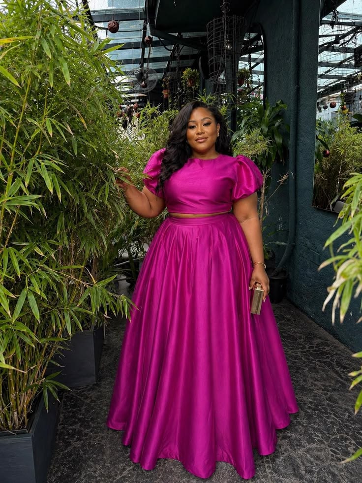 Plus Size Maxi Skirt And Top Set For women,Plus Size Birthday Outfit,