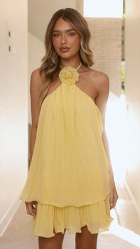 Gia Mini Dress Yellow Buy Women's Dress Billy J