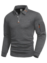 Gabriel – Textured Polo Shirt with Breathable Warm Fabric