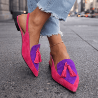 Fabienne - Suede Tassel Strap Sandals