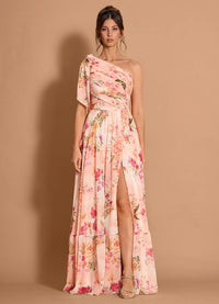 Liliana Abstract Bouquet Floral Maxi Dress