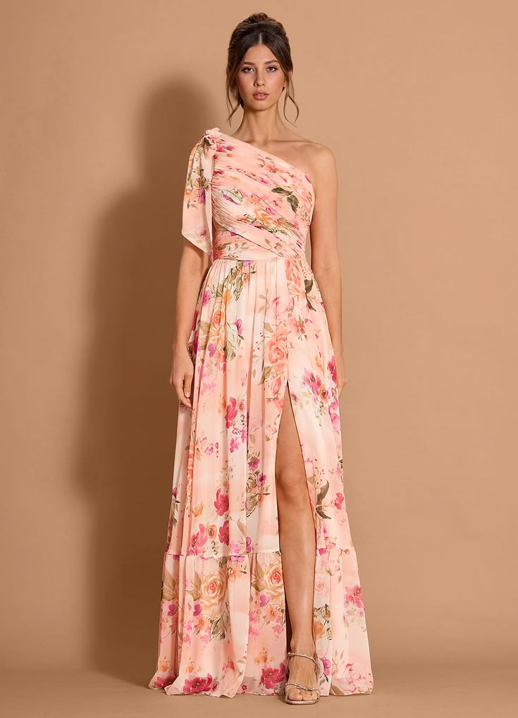Liliana Abstract Bouquet Floral Maxi Dress