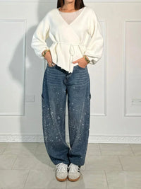 Katherine – Women’s Denim Balloon Trousers for Effortless Confidence