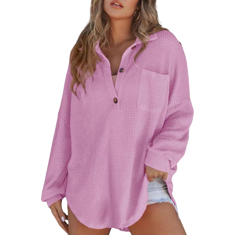 Elysia – Casual Lightweight V-neck Tunic Blouse