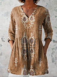 Daniela – Long Blouse with Statement Pattern