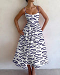 Hope - Coastal Sketch Midi Dress