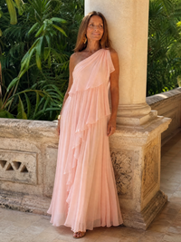 Nairi - One-Shoulder Ruffle Maxi Dress