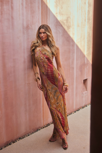 Isabella Patchwork Maxi Dress