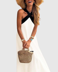 Orella | Cross-Neck Dress White