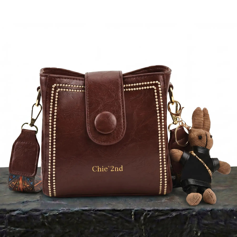Clover – Vintage Satchel Handbag with Free Charm