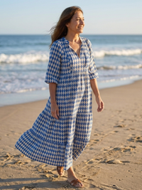 Mabel – Diamond Pattern Tiered Midi Dress