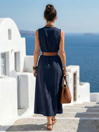 Runa - Contrast Line Midi Dress