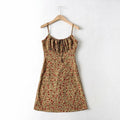 Foridol Strap Sleeveless Print Boho Summer Dress Long Green Floral