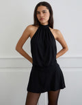 Vaklina Mini Dress In Rayon Jersey Black