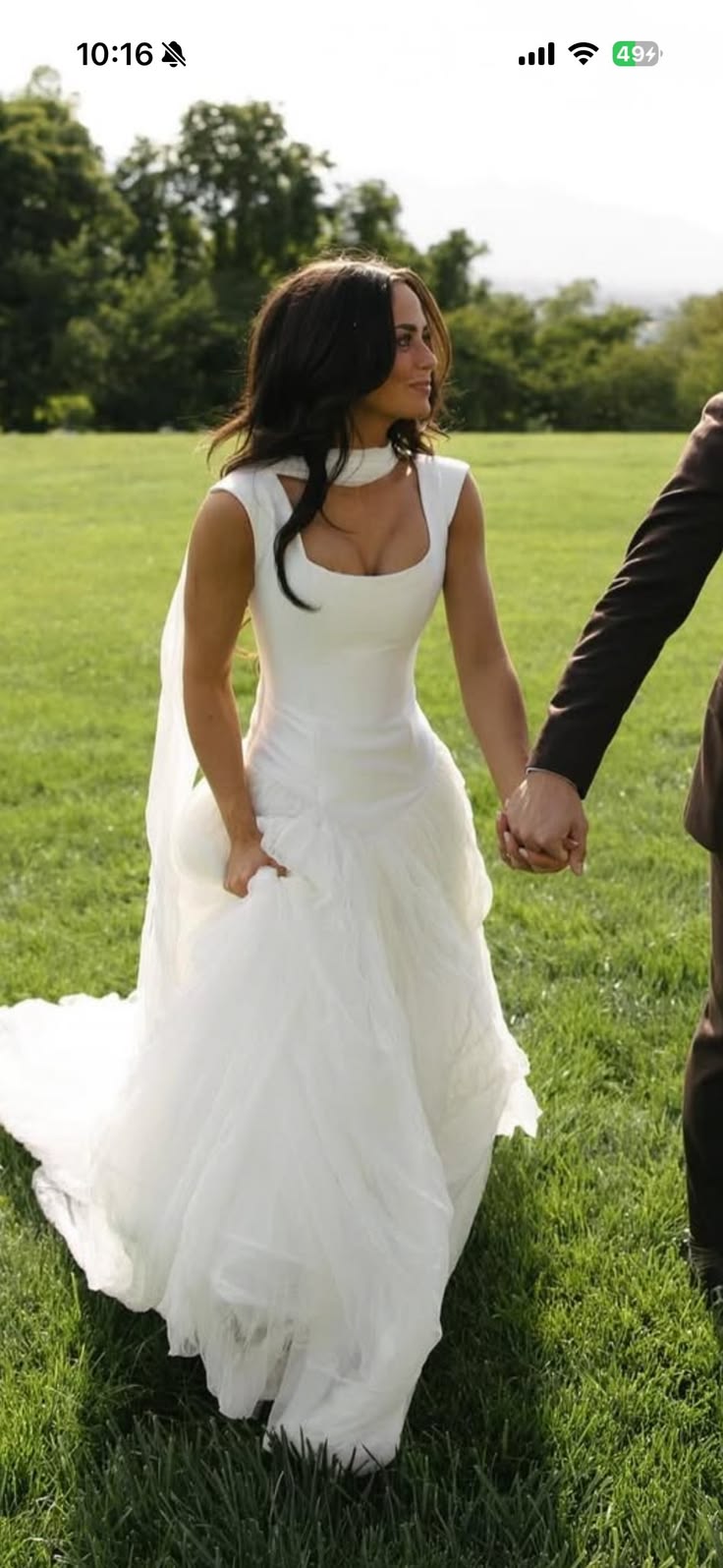 Spring Ivory Simple Wedding Dress Tulle Beach Wedding Bridal