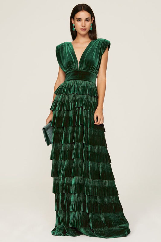 Emerald Velvet Gown