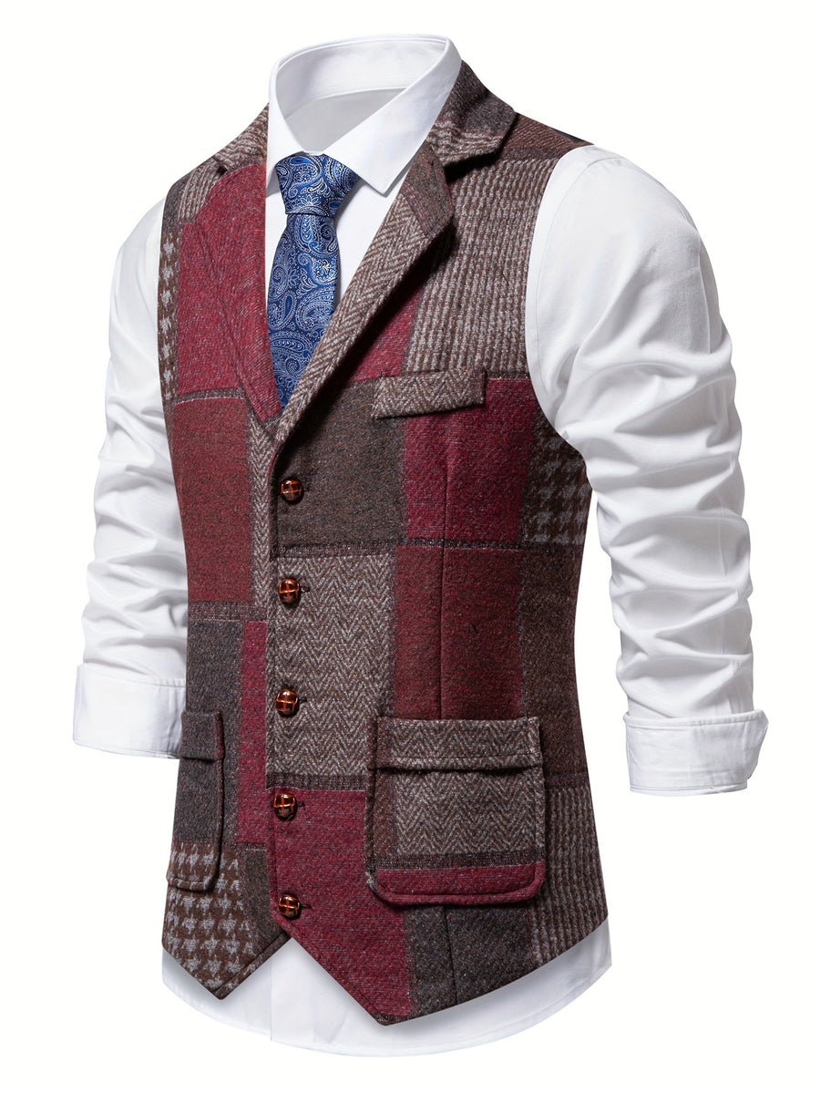 Zachariah - Classic Patchwork Gilet for Men