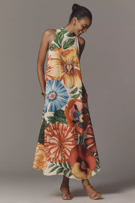 Farm Rio Halter Maxi Dress