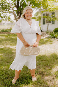 Romantic Bliss Eyelet Midi Dress Curves